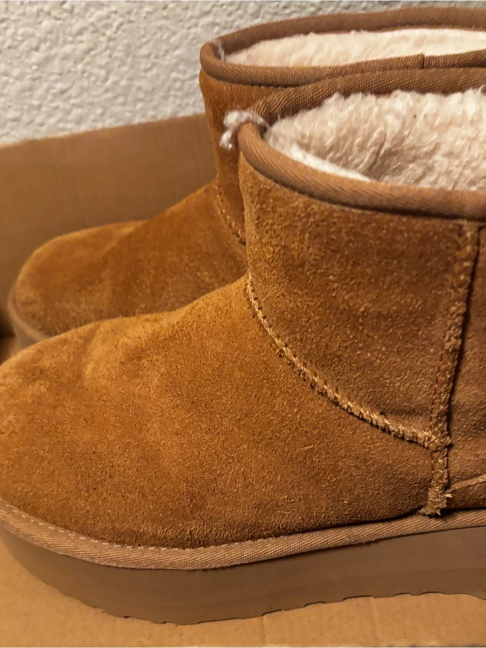 UGG Chestnut Suede Platform Booties - Women's